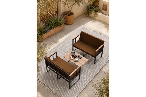 LİNA 4 KİŞİLİK BALKON BAHÇE TAKIMI MASALI, KAHVERENGİ
