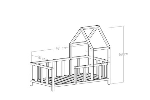 GİVAYO WOOD'S BEGONVİL MONTESSORİ KARYOLA, MAVİ, 90X190