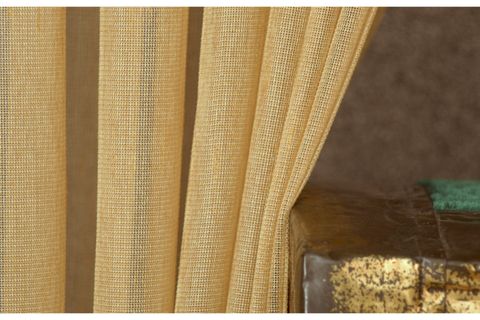 MASSARELLİ ETAMİN ŞANTUKLU TÜL ALTIN RENGİ  PİLESİZ 100X260