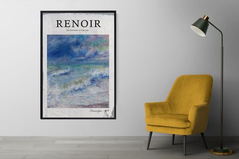 ÇERÇEVELİ BETON ART DOKULU RENOİR SEASCAPE POSTER