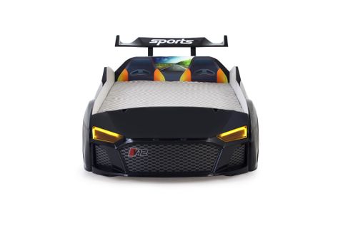 AUDİ IŞIKLI ARABALI YATAK, SİYAH, V12