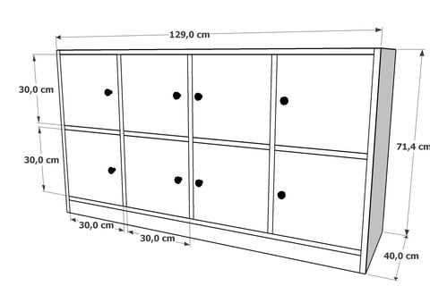ASLI KONSOL KNS-1019, DOLAPLI, BEYAZ, 130 CM