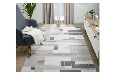 NOVA SERİSİ AKRİLİK DOKUMA MAKİNE HALISI, MAVİ, A6000A, 200X400