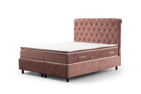 SONATA MİRAY ÇİFT KİŞİLİK BAZA+BAŞLIK+YATAK, GÜL KURUSU, 120X200