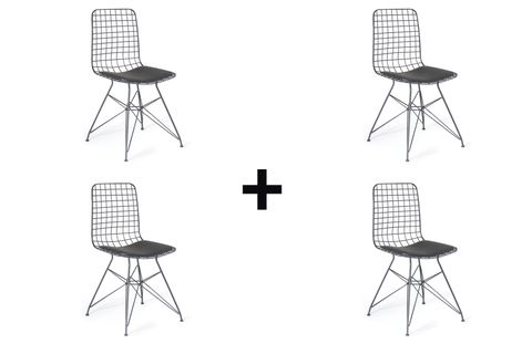 SAMANYOLU TEL SANDALYE, 4 ADET