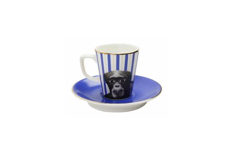 PORLAND WİLD LİFE MONKEY TABAKLI KAHVE FİNCANI 75CC