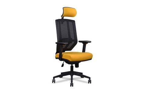 FORSİT OFİS KOMFORT PLASTİK DETAYLI BAŞLIKLI FİLELİ OFİS MAKAM KOLTUĞU