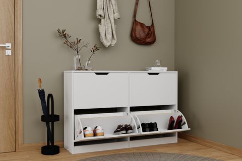 MİDOSER DURU AYAKKABILIK, BEYAZ, 4 KAPAKLI MODERN