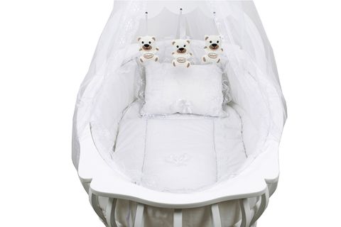 HÜNKAR SALLANIR SEPET BEŞİK, BEYAZ, 60X100