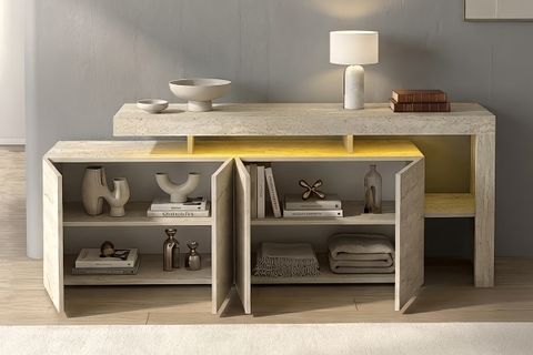 LUMA LEDLİ KONSOL TRAVERTEN DESEN, 192 CM