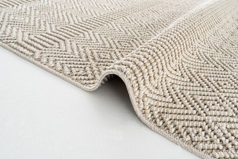 ELİT EL 01 BEİGE BEJ HAV TOZ VERMEZ ETNİK ÖRGÜ DESEN HASIR DOKUMA KESME YOLLUK MODERN SALON HALISI 80X500