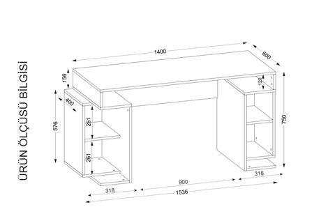 MONUMENT ÇALIŞMA MASASI, BEYAZ CEVİZ