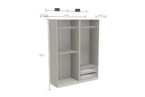 LUNA NOX GARDIROP, BRONZ REFLEKTE CAM, 4 KAPAKLI