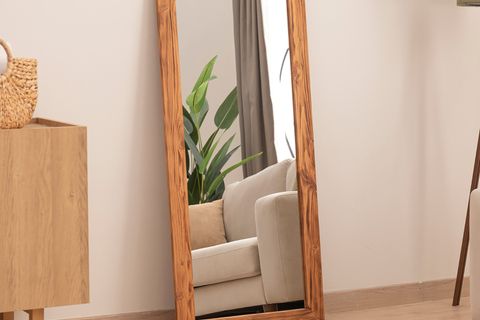 DFN WOOD MASİF AHŞAP DUVAR BOY AYNASI, 160X60