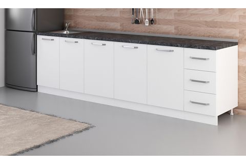 MİNAR 280 CM MUTFAK DOLABI BEYAZ 280-B1-ALT MODÜL