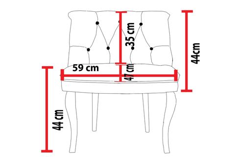ARMENS KOLSUZ ÇAY SETİ TEKLİ KOLTUĞU, AHŞAP SİYAH AYAK, FÜME