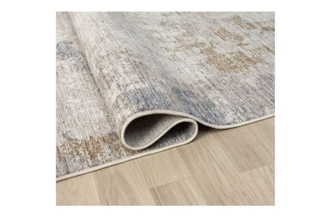 VİNTAGE ESKİTME DESENLİ DOKUMA MAKİNE HALISI, MAVİ, 100X200, 10206