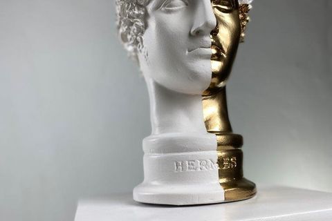 HERMES GOLD MAIL POP ART DEKORATİF ROMA YUNAN HEYKELLERİ
