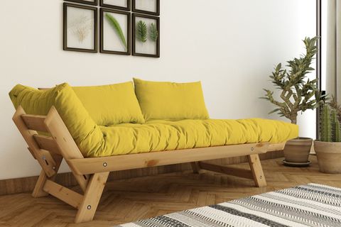 WOODESK ADALAR MASİF AHŞAP İKİLİ KANEPE, NATURAL-SARI, CPT8169-210
