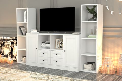 AYDIN TV ÜNİTESİ, BEYAZ, 197 CM, TVT-1137