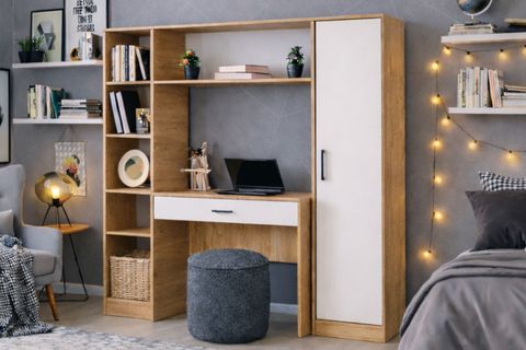 HEKTA KITAPLIKLI, KAPAKLI KITAPLIKLI ÇALIŞMA MASASI, CEVİZ