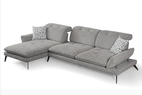 COSY KÖŞE KOLTUK, METAL AYAK, SOL KÖŞE, KÜL GRİ