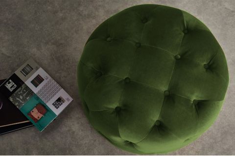 TUBİHOME KAPİTONELİ OVAL PUF, YEŞİL