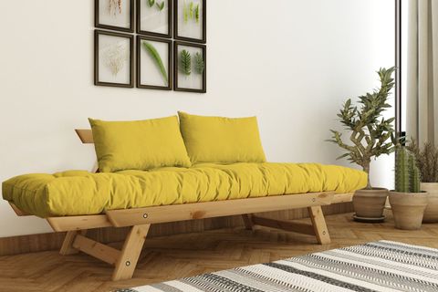 WOODESK ADALAR MASİF AHŞAP İKİLİ KANEPE, NATURAL-SARI, CPT8169-210