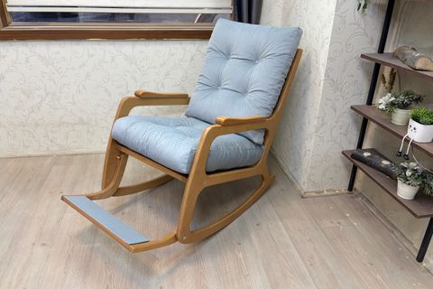 KONTES SALLANAN SANDALYE, BUZ MAVİSİ, NATUREL