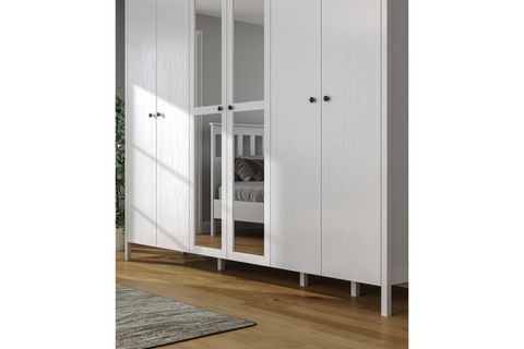 LUMERA GARDIROP, 6 KAPAK GİZLİ ÇEKMECELİ AYNALI
