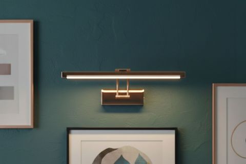 ALBASTRA ŞARJLI KUMANDALI LED DUVAR APLİĞİ, BAKIR