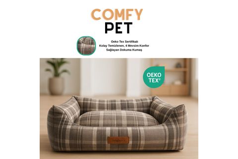 COMFY PET KÖPEK YATAĞI BEJ XL 70X90X24