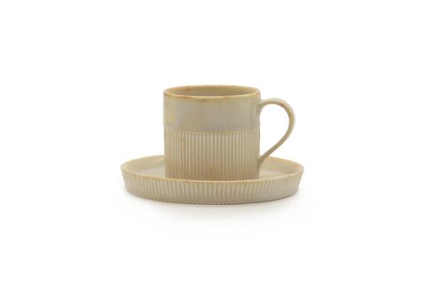 FLUTED TÜRK KAHVESİ FİNCAN SETİ, KREM