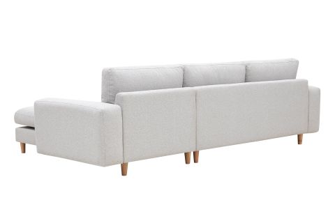 MERLİN MİNİ KÖŞE KOLTUK, NATUREL AYAK, KALIN KOL, RECYCLED KUMAŞ, AÇIK GRİ