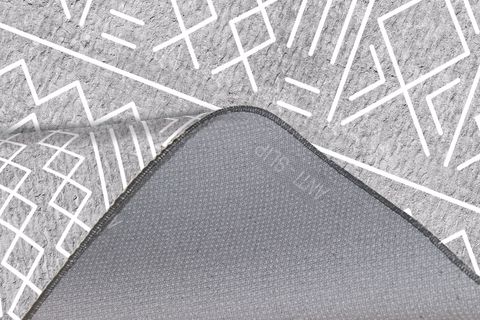 JUNGLE HALI BOHO İSKANDİNAV MODEL ETNİK GRİ BEYAZ RENK DEKORATİF HALI 160X230