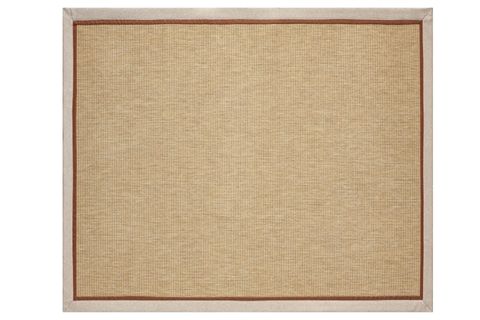 ÇİFT BORDÜRLÜ HASIR DOKULU SİSAL SALON MAKİNE HALISI, BEJ, 120X400, 663, TERRA BEJ