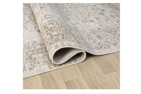VİNTAGE ESKİTME DESENLİ DOKUMA MAKİNE HALISI, BEJ, 200X305, 10201