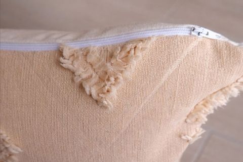 BOHEM DESENLİ PÜSKÜLLÜ PAMUK KIRLENT KILIFI, BEJ