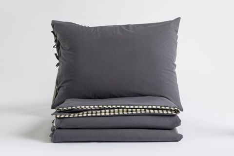 LUNA COZY ÇİFT TARAFLI YIKANMIŞ PAMUKLU NEVRESİM SETİ, TEK KİŞİLİK, ANTRASİT