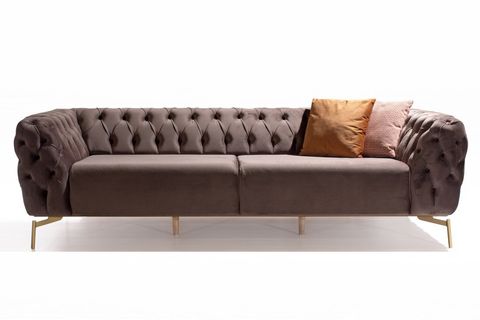 MİNDA KOLTUK TAKIMI, KAHVE, METAL AYAK