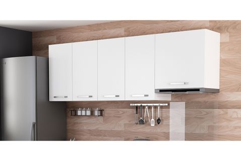MİNAR 220 CM MUTFAK DOLABI BEYAZ 220-B5-ÜST MODÜL