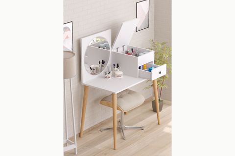 ELSA MAKYAJ MASASI ORGANİZER, BEYAZ