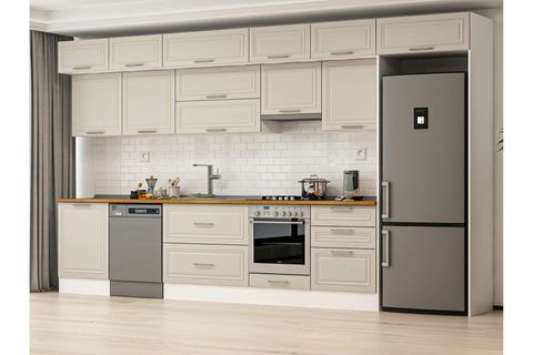 ALVİNKA 400X240 CM KLASİK MEBRAN MUTFAK DOLABI, MB E80S60S60 1 MEBRAN KUMTAŞI SUNTALAM