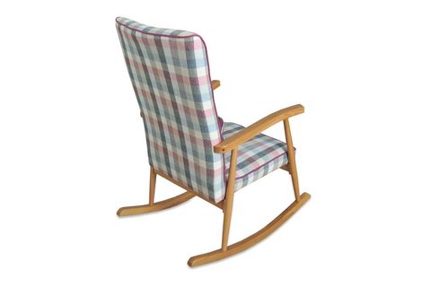 ASEDİA TREND EKOSE SALLANAN SANDALYE, PEMBE, AHŞAP, NATUREL AYAK
