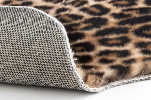 LEOPAR POST KESİM MAKİNE HALISI, KAHVERENGİ, 120X180