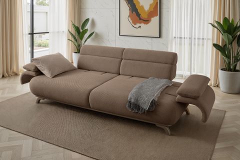 ALASKA SIRT MEKANIZMALI KASALI ÜÇLÜ KOLTUK, SÜTLÜ KAHVE