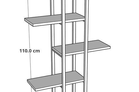 RUE 5 RAFLI ÇİÇEKLİK METAL SAKSI STANDI SAKSILIK, BEYAZ