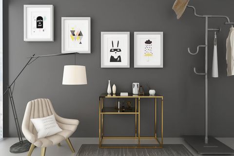 LUMİNA METAL DRESUAR, PİRİNÇ AYAK, AYNA TABLA