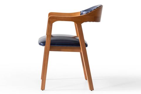 NAPOLYON AHŞAP SANDALYE, LACİVERT CEVİZ