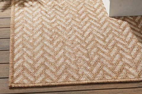 PERA HALI KARAMEL VE EKRU ZİKZAK SİSAL DOKULU HALI FM01W 60X90 CM